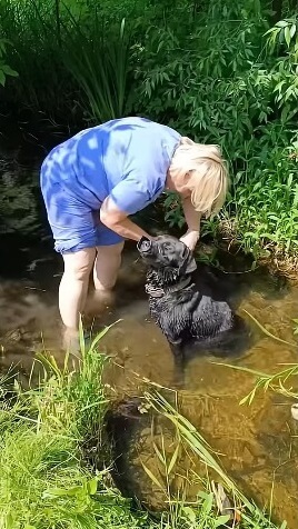 Rescuers taking him out